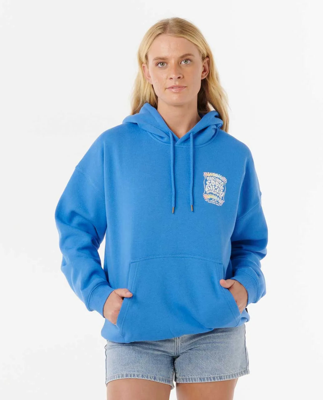 RIP CURL EDDIE WOULD GO EDDIE WOMENS HOODIE - ROYAL BLUE