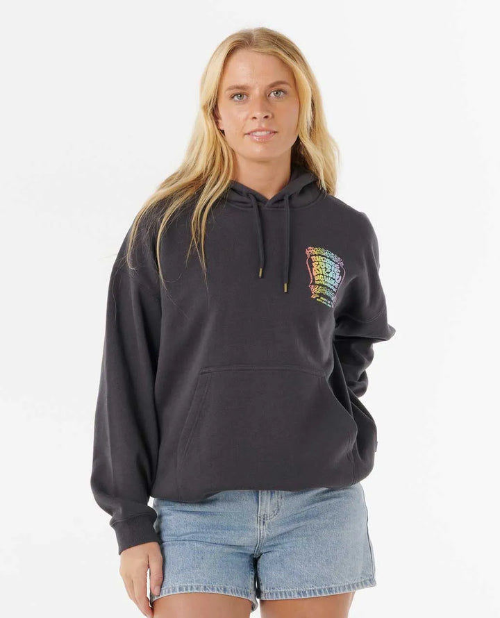 RIP CURL EDDIE WOULD GO EDDIE WOMENS HOODIE - WASHED BLACK