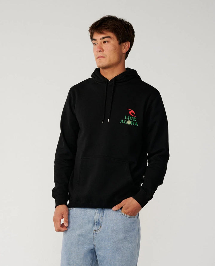 RIP CURL HAWAII ALOHA SPIRIT HOODIE - BLACK