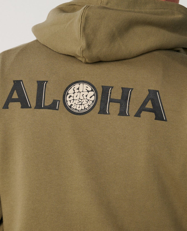RIP CURL HAWAII ALOHA SPIRIT HOODIE - DARK OLIVE