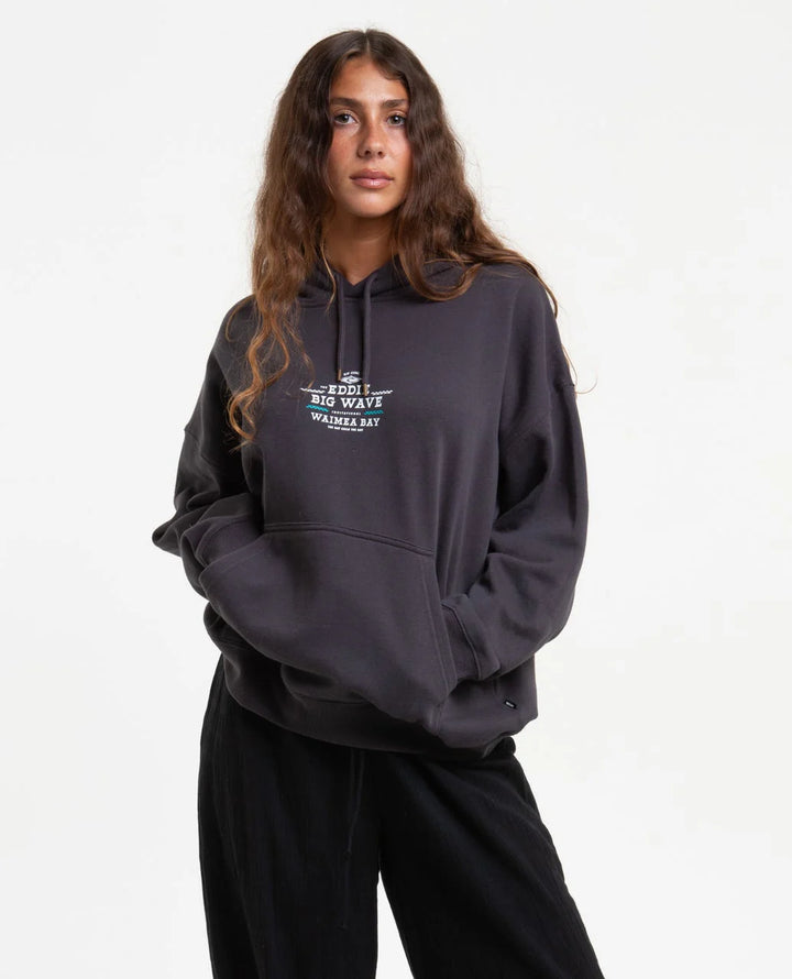 RIP CURL EDDIE WOULD GO THE BAY WOMENS HERITAGE HOODIE - BLACK