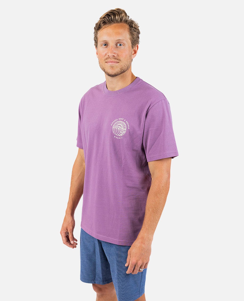 RIP CURL HAWAII SUNSETS TEE - DUSTY PURPLE