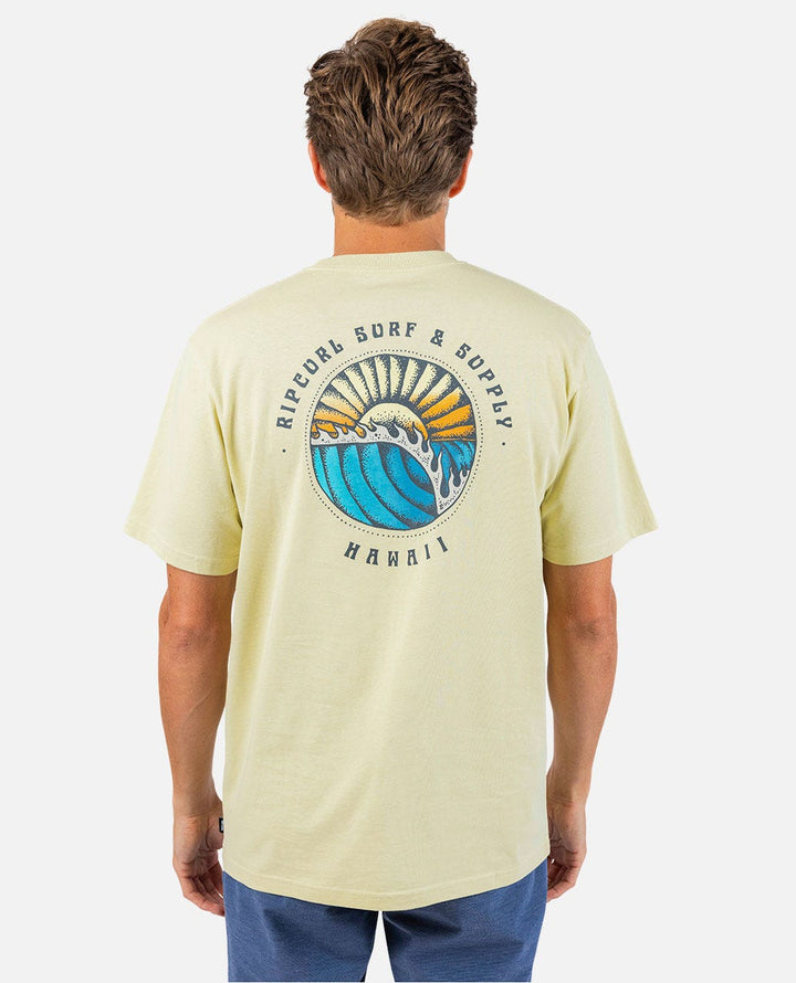 RIP CURL HAWAII SUNSETS TEE - VINTAGE YELLOW