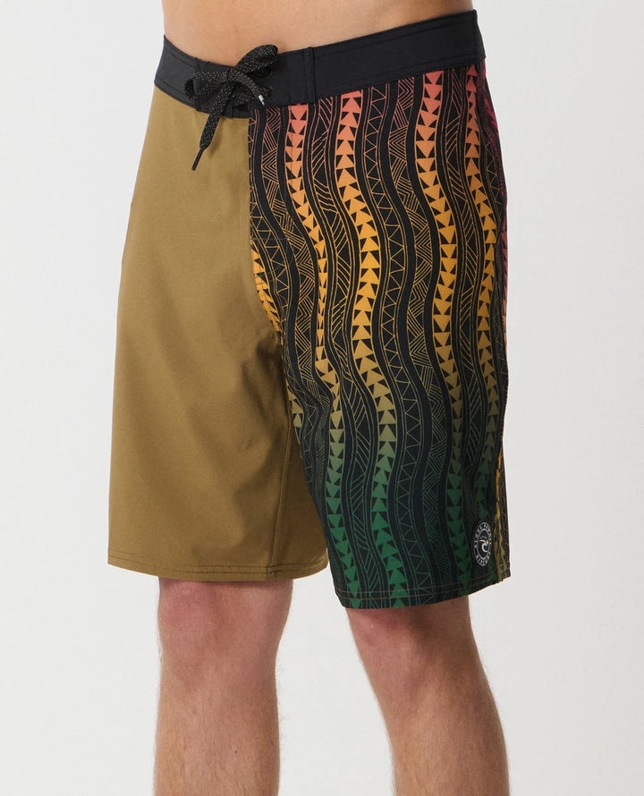 RIP CURL MIRAGE HAWAII WAVY TAPA 20" BOARDSHORT - BROWN