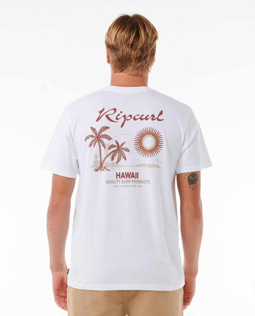 RIP CURL SUNSET DESTRO TEE - WHITE