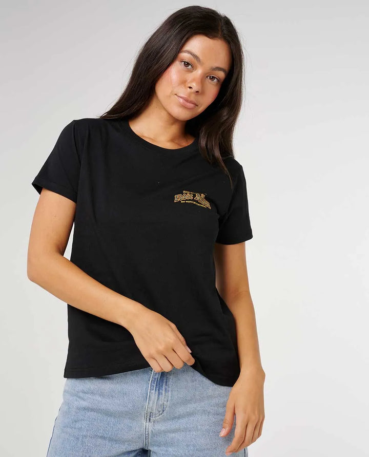 RIP CURL EDDIE WOULD GO STANDARD WOMENS TEE - BLACK