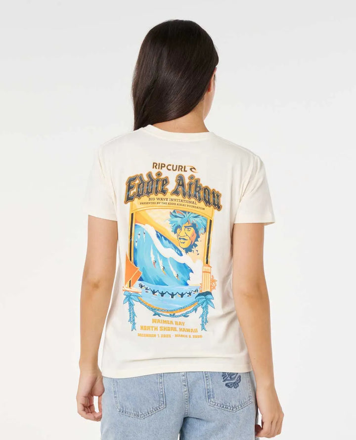 RIP CURL EDDIE WOULD GO STANDARD WOMENS TEE - WHITE