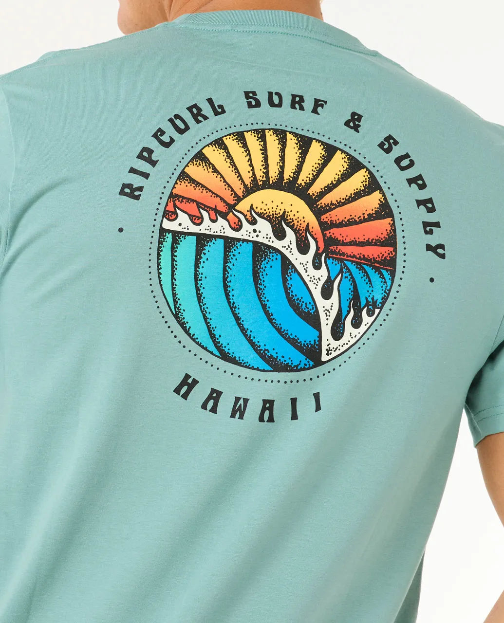 RIP CURL SUNSETS DESTINATION TEE - BLUE LAGOON HAWAII