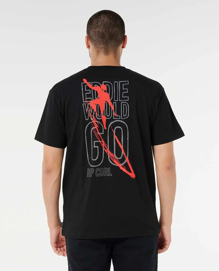 RIP CURL EDDIE WOULD GO PETRO TEE - BLACK