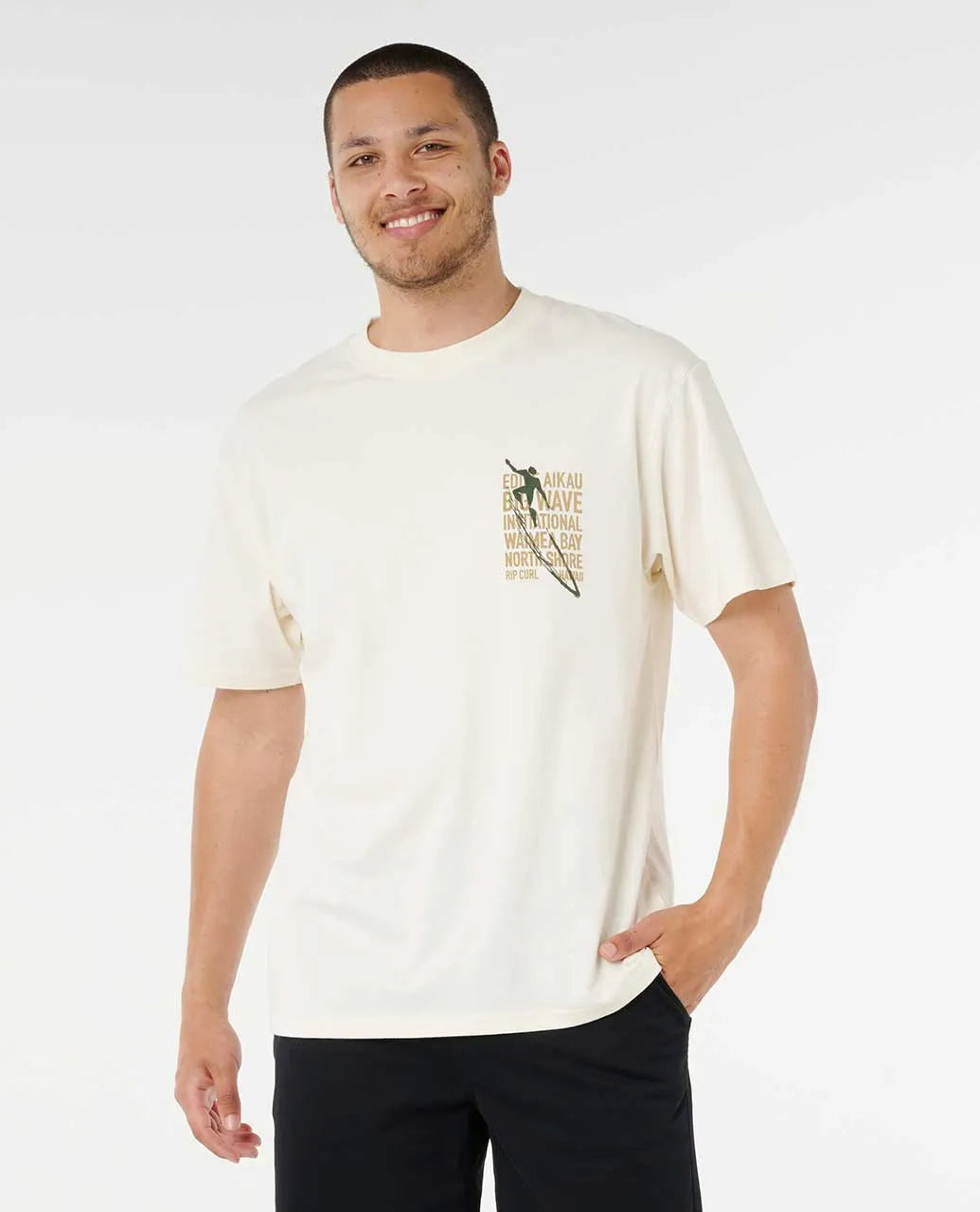 RIP CURL EDDIE WOULD GO PETRO TEE - BONE
