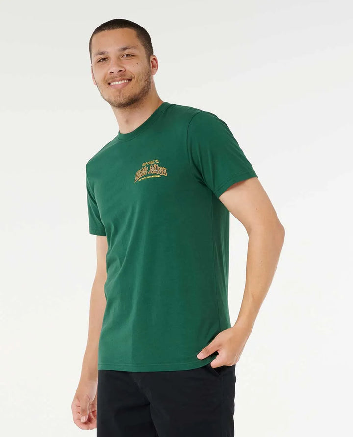 RIP CURL EDDIE WOULD GO POSTER ART TEE - GREEN