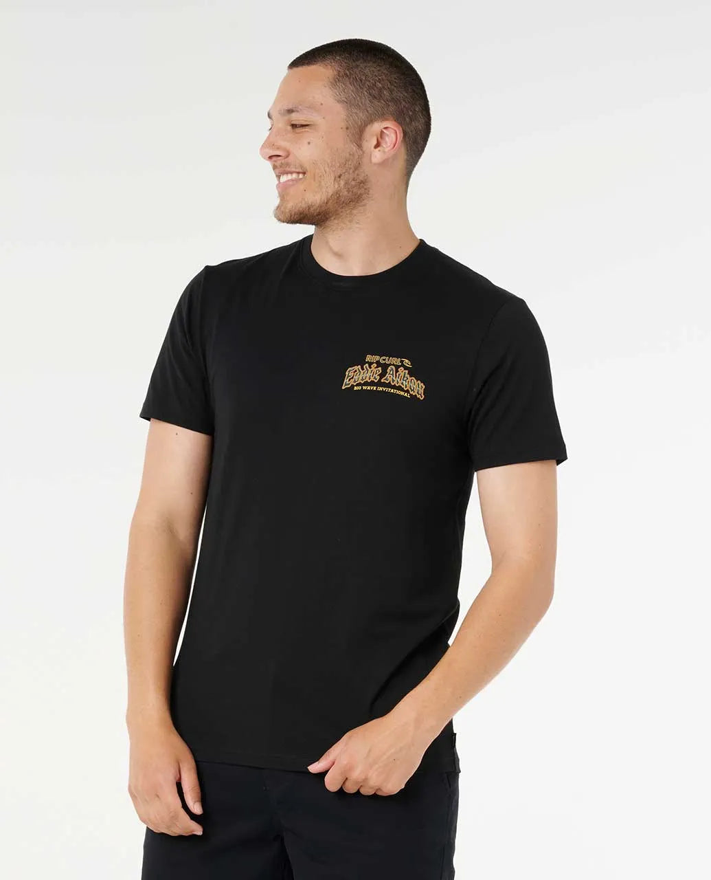 RIP CURL EDDIE WOULD GO POSTER ART TEE - BLACK