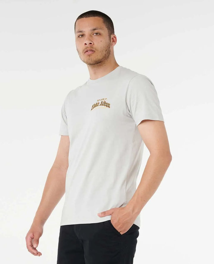 RIP CURL EDDIE WOULD GO POSTER ART TEE - SILVER