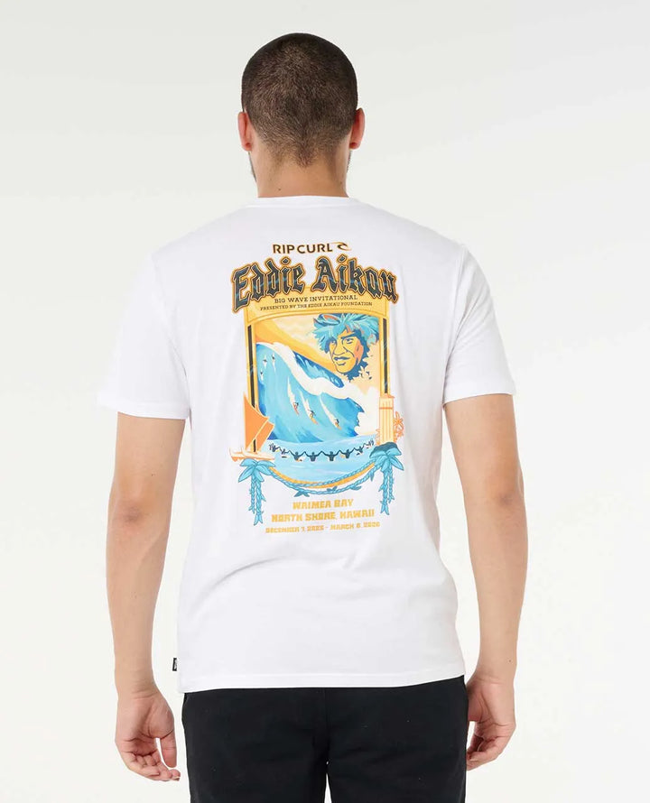 RIP CURL EDDIE WOULD GO POSTER ART TEE - WHITE