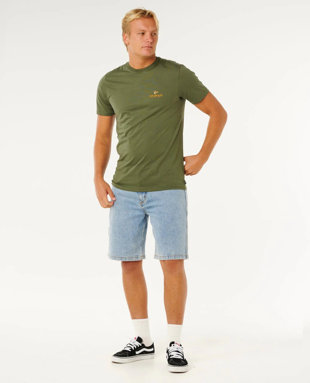 RIP CURL HAWAII ROOSTER TEE - MILITARY GREEN