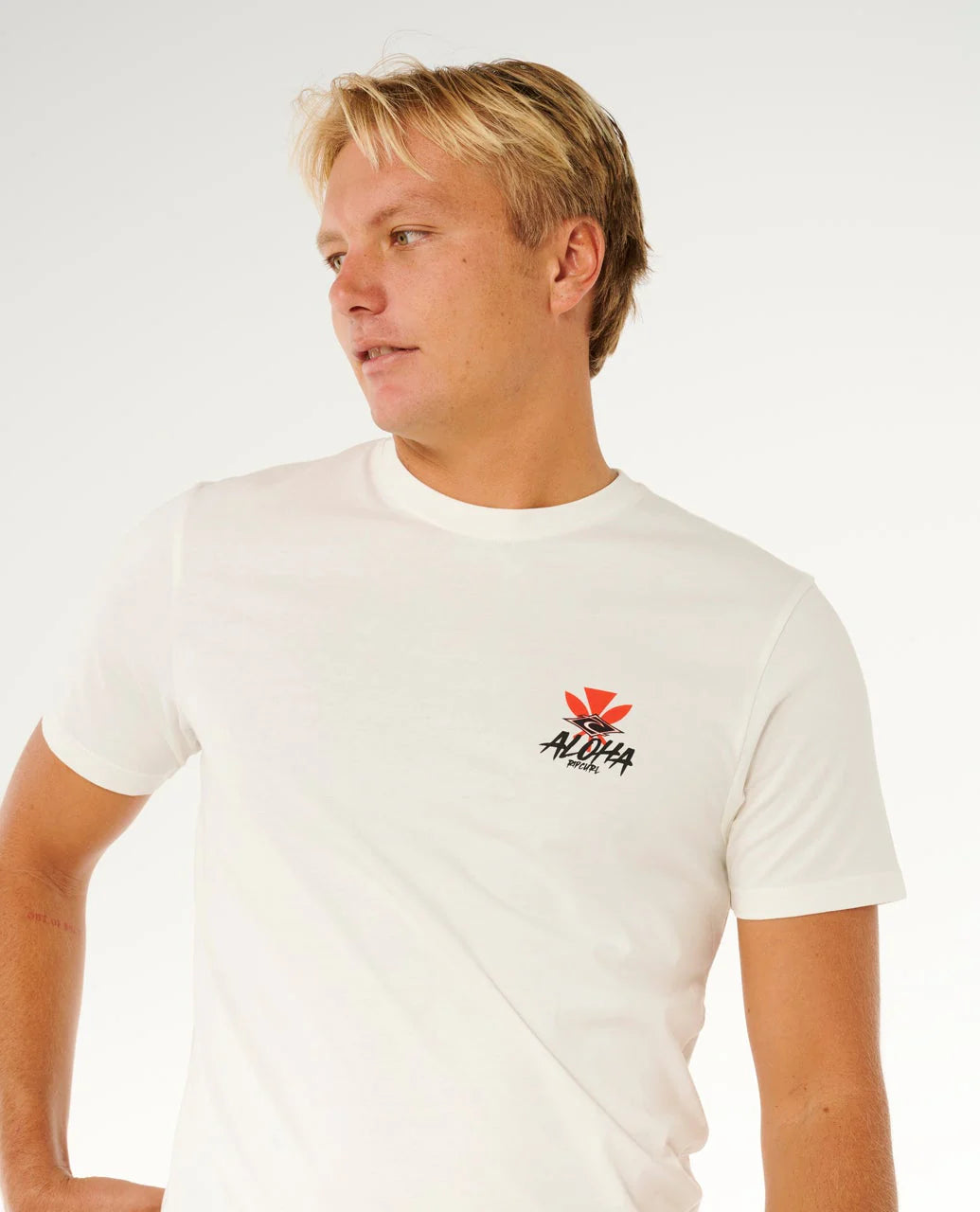 RIP CURL HAWAII TAPA HEX TEE - BONE