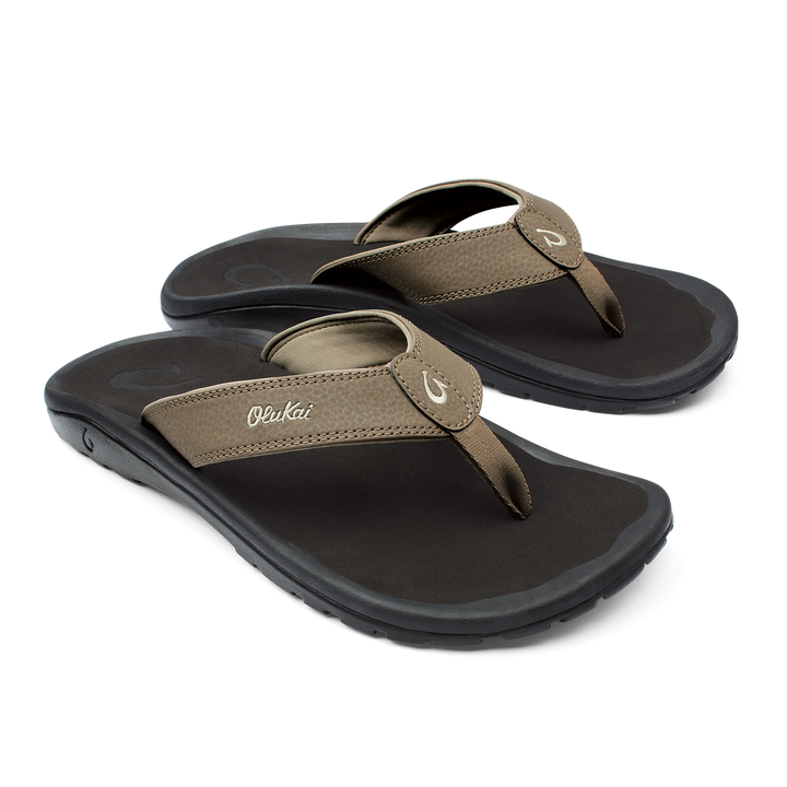 OLUKAI 'OHANA MENS SANDAL - CLAY/ONYX