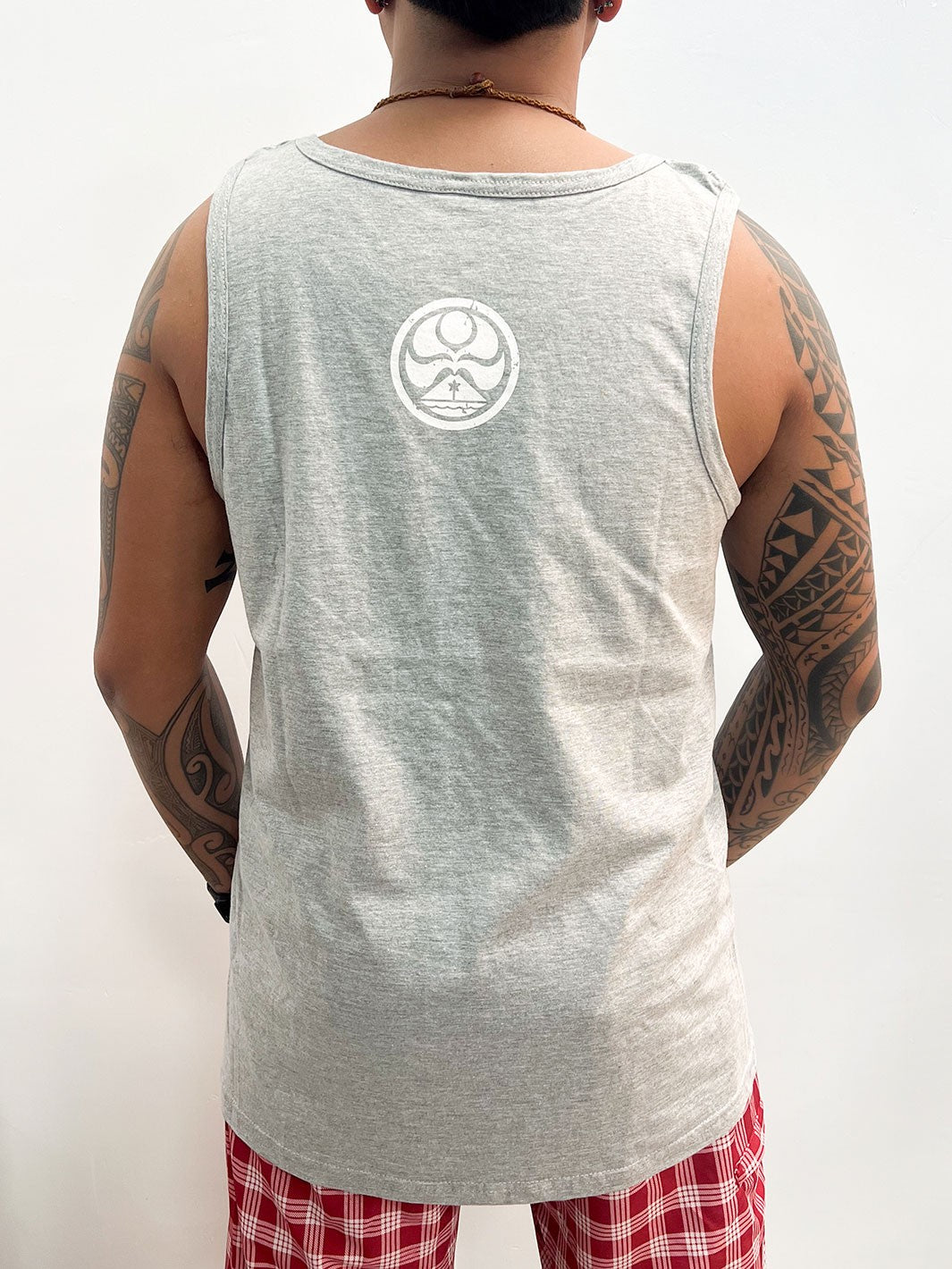 HIC HAWAII PRINT TANK - HEATHER GRAY