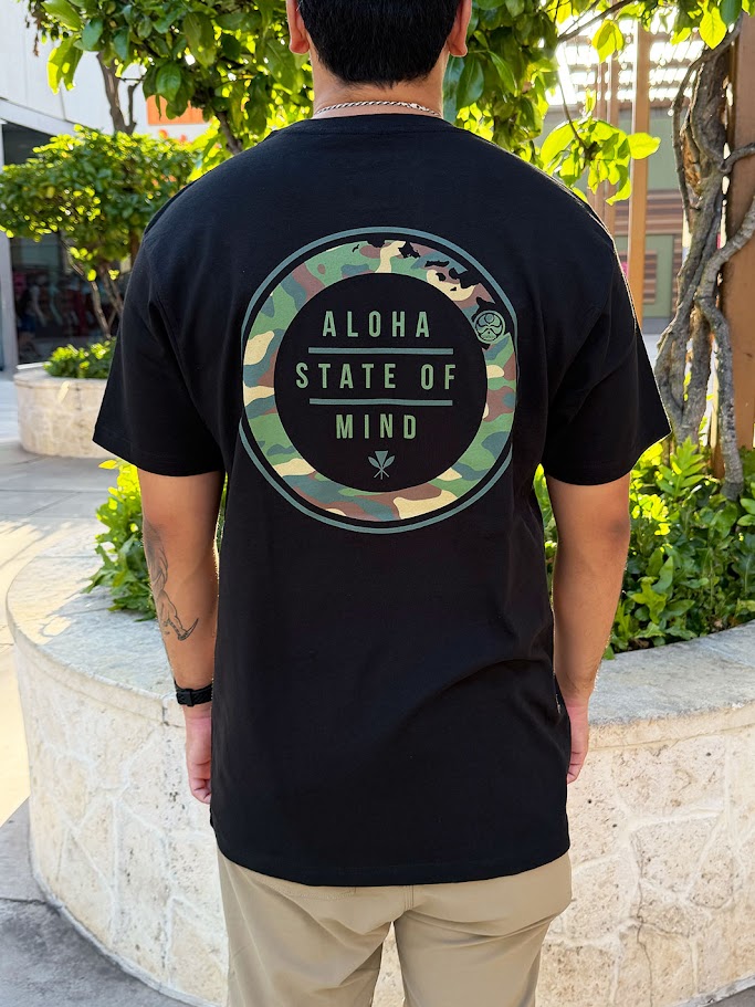 HIC ALOHA STATE OF MIND BIG BRADDAH TEE - BLACK