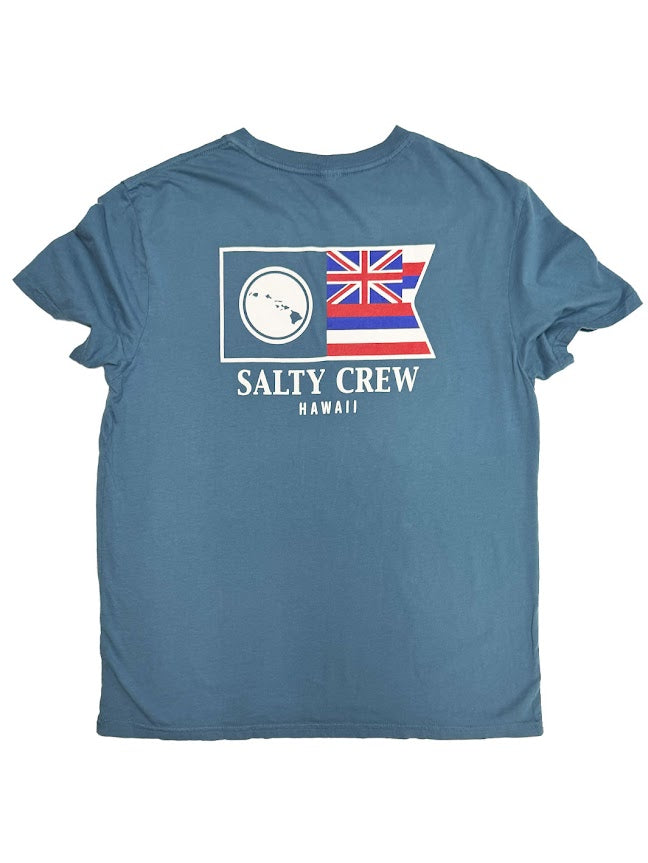 SALTY CREW FLAGSHIP HAWAII TEE - SLATE