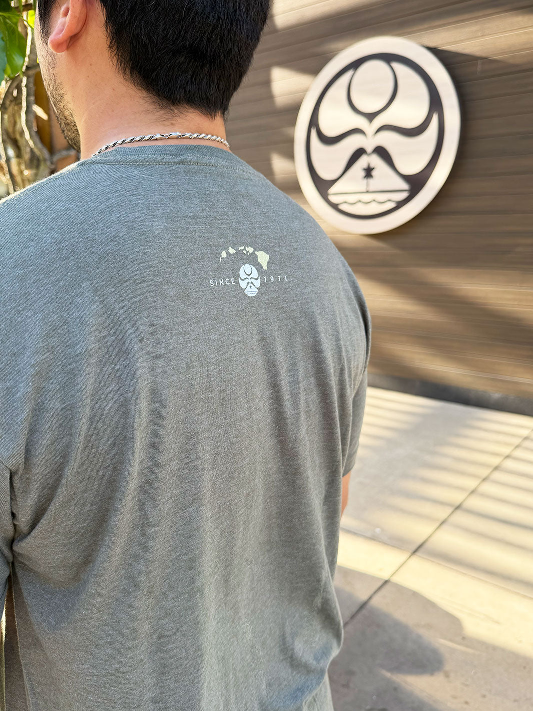 HIC ALOHA SINCE 71 TEE - HEATHER MILITARY GREEN