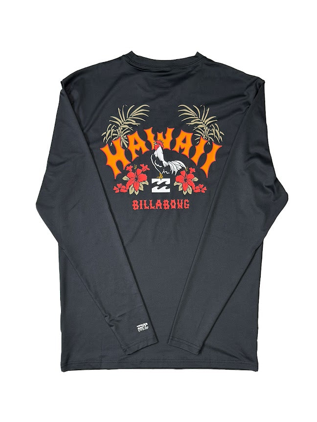 BILLABONG ROOSTER ARCH RTHI LONG SLEEVE SURF SHIRT - BLACK