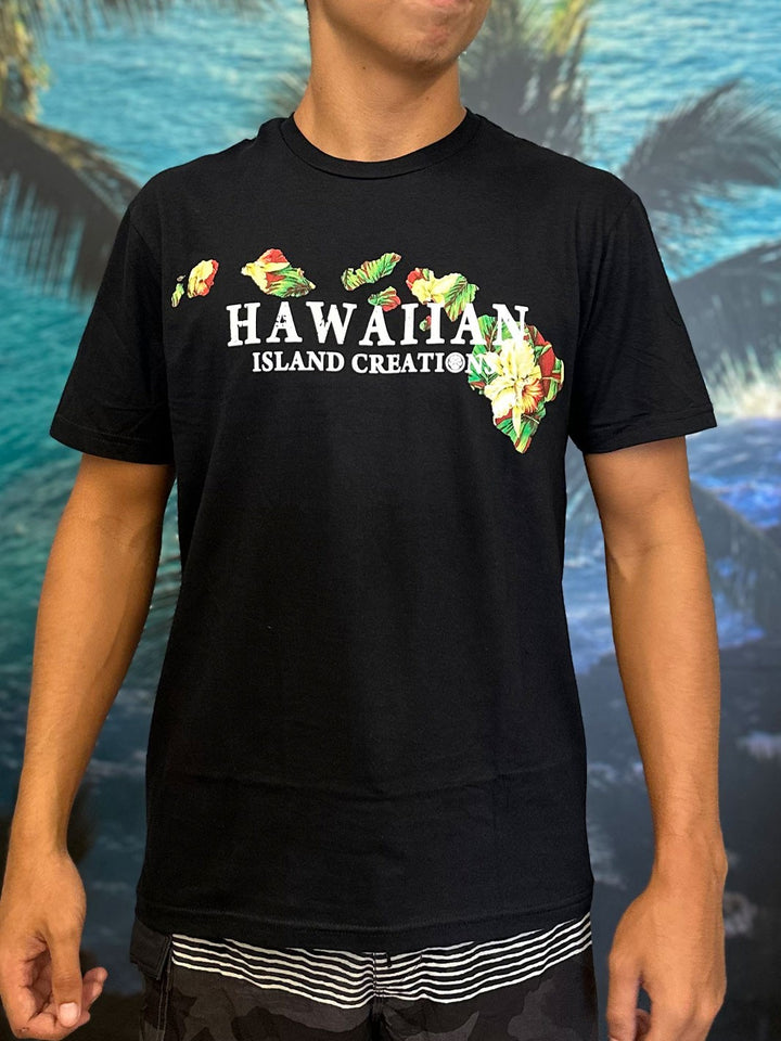HIC HAWAII PRINT TEE - BLACK