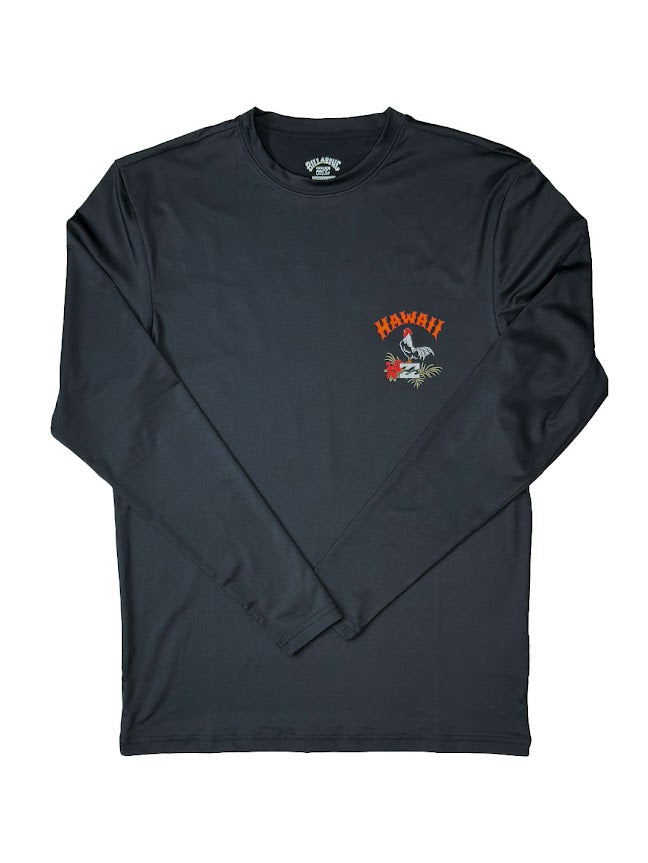 BILLABONG ROOSTER ARCH RTHI LONG SLEEVE SURF SHIRT - BLACK