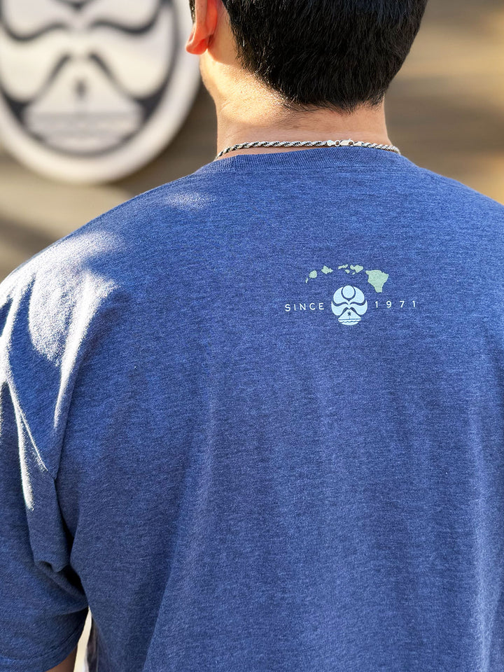 HIC ALOHA SINCE 71 TEE - HEATHER NAVY