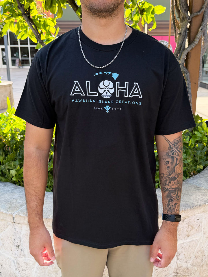 HIC ALOHA SINCE 71 M SS TEE - JET BLACK