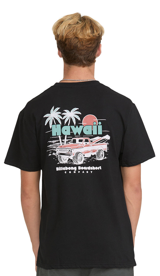 BILLABONG TOOLS DOWN HI TEE - BLACK