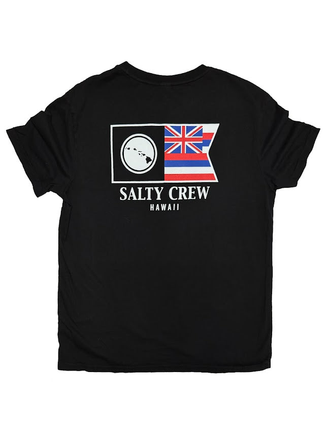 SALTY CREW FLAGSHIP HAWAII TEE - BLACK