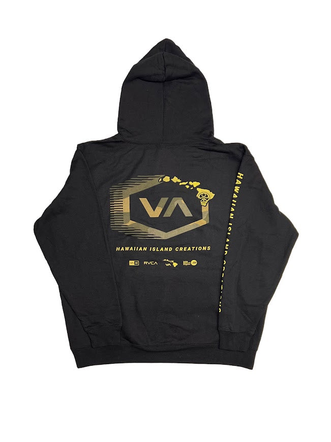 RVCA X HIC SHADOW HEX HOODIE - BLACK