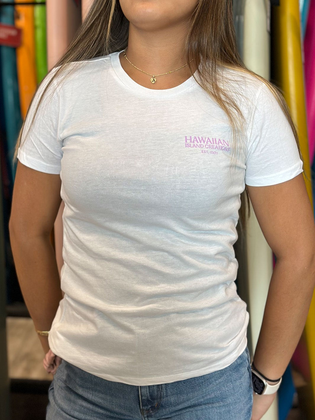 HIC PUA THREADS BF WOMENS TEE - WHITE