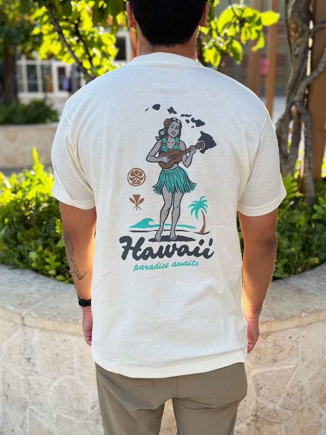 HIC UKULELE HULA DANCER TEE - NATURAL