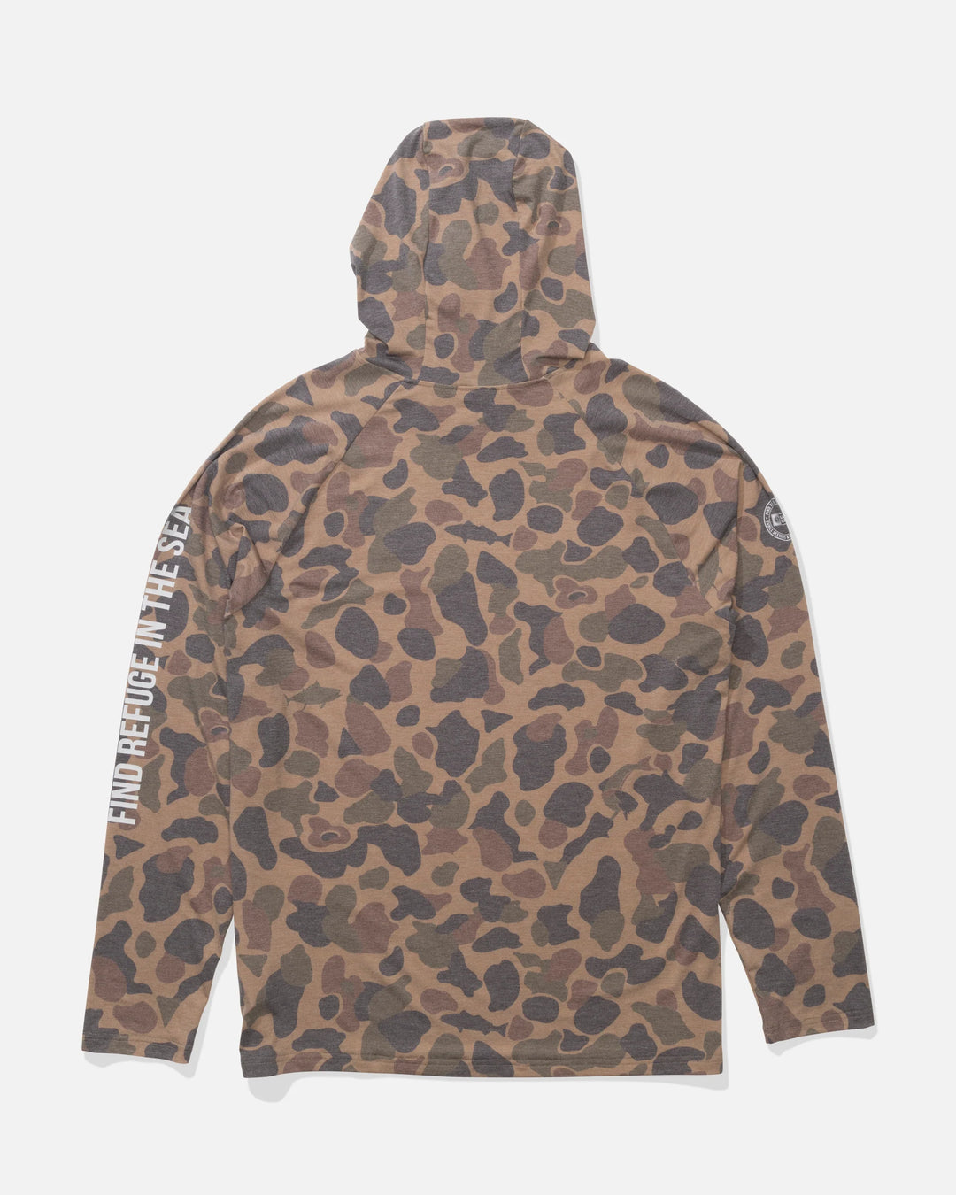 SALTY CREW MARINER LITE UV HOODED LYCRA SHIRT - TAN CAMO