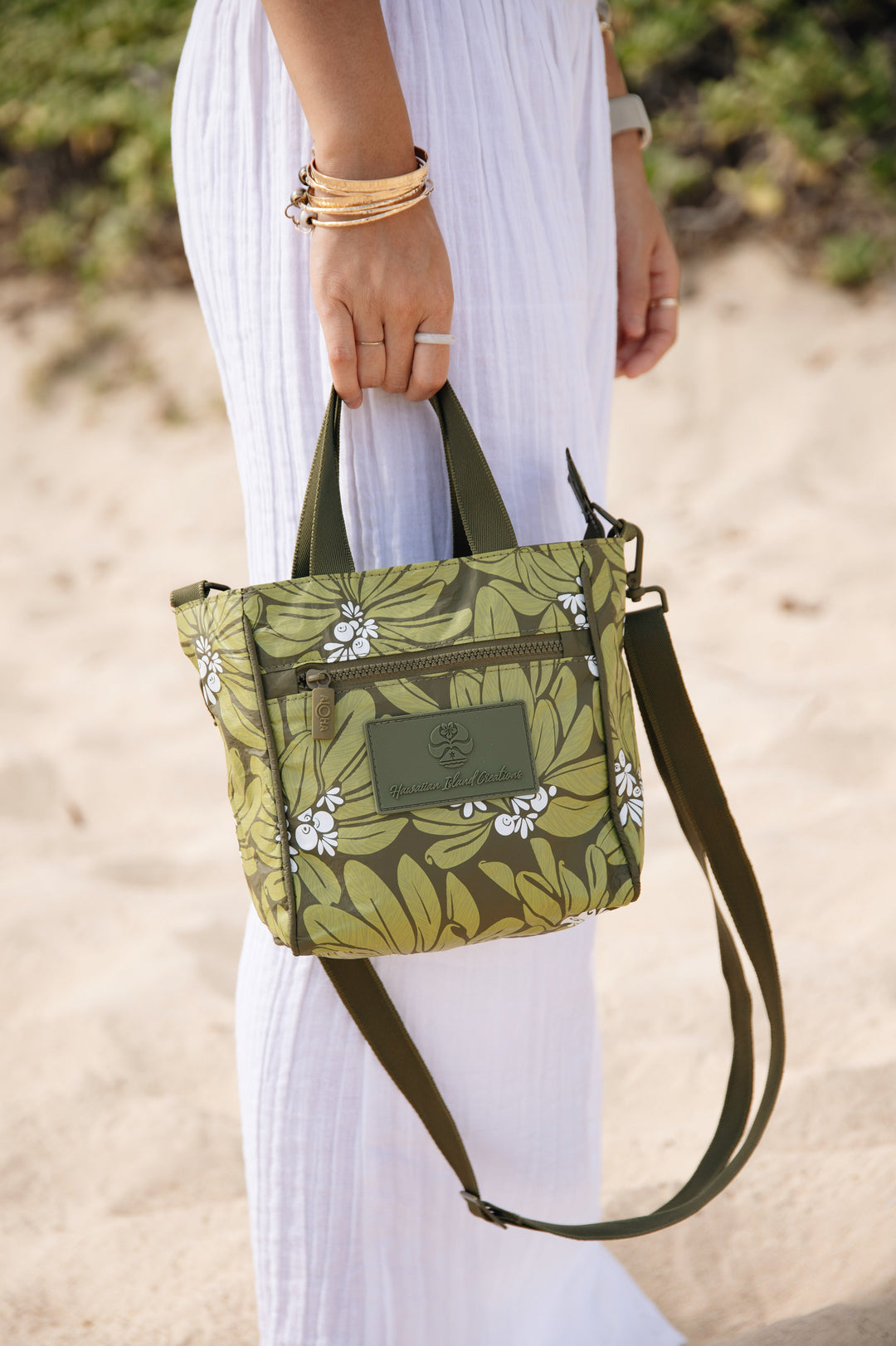 ALOHA COLLECTION X HIC NAUPAKA CROSSBODY - GREEN