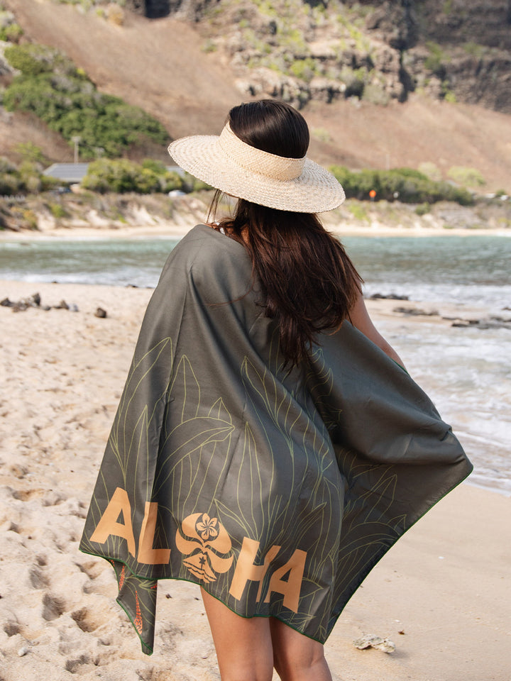 HIC HELICONIA MICROFIBER BEACH TOWEL