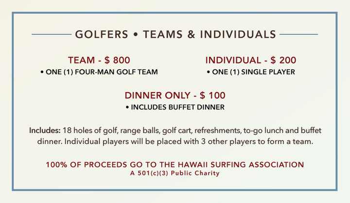 HIC Golf Scramble Registration