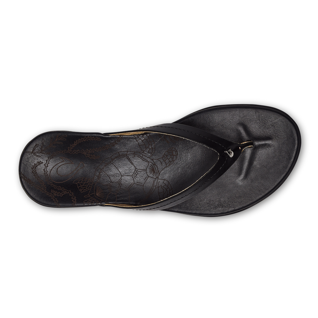 OLUKAI HONU WOMENS SANDAL - BLACK