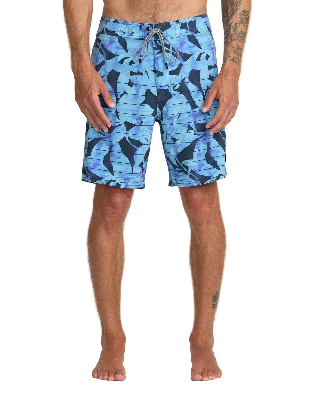 RVCA STEADY STRIPE TRUNK - VINTAGE BLUE (VBL)