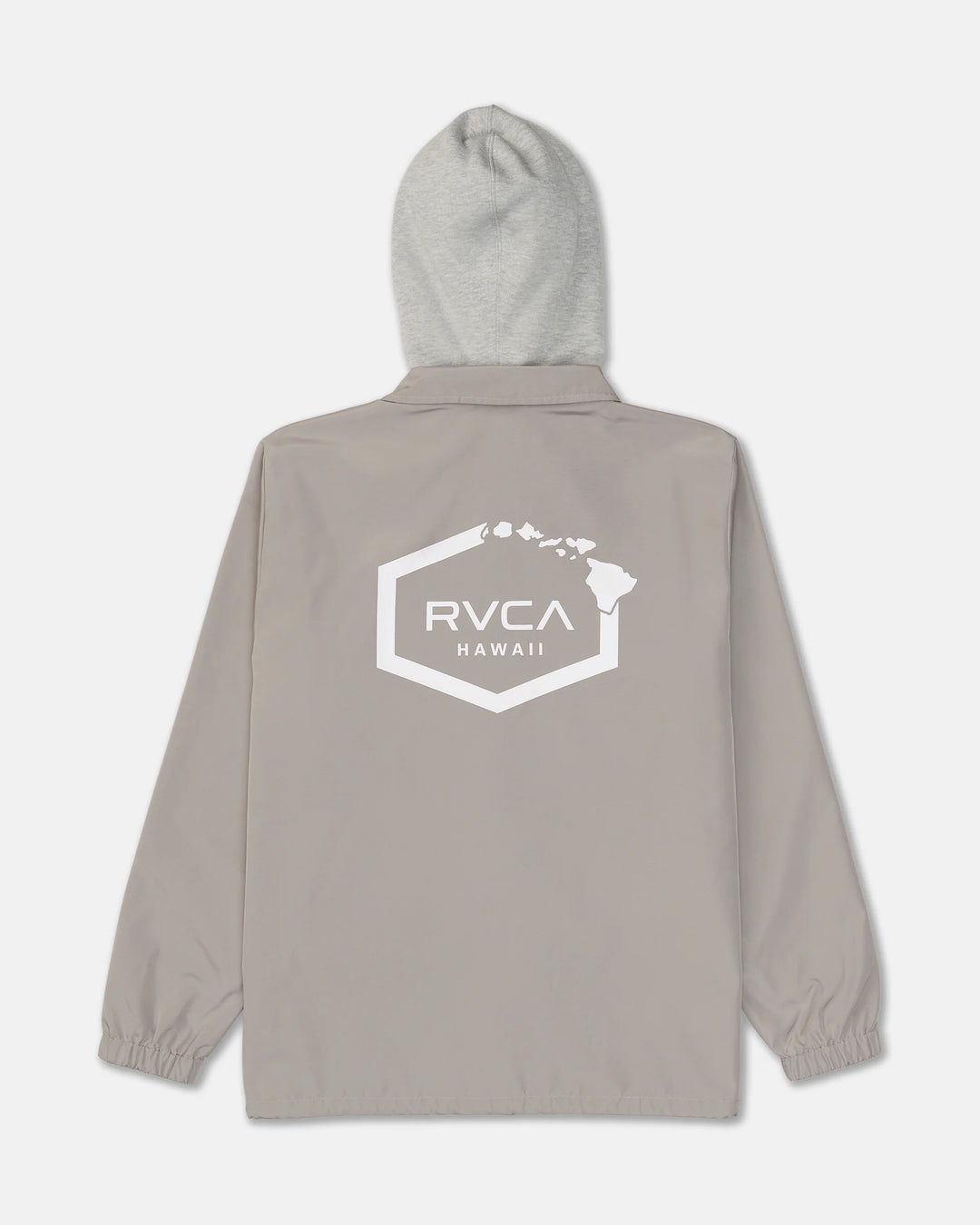 RVCA ISLAND HEX COACHES JACKET - BROWN STONE (BRS)