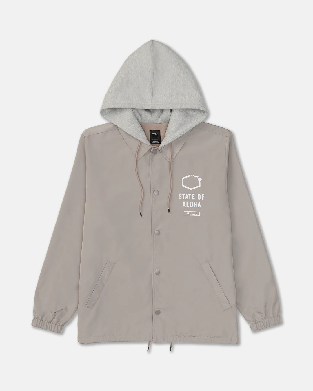 RVCA ISLAND HEX COACHES JACKET - BROWN STONE (BRS)