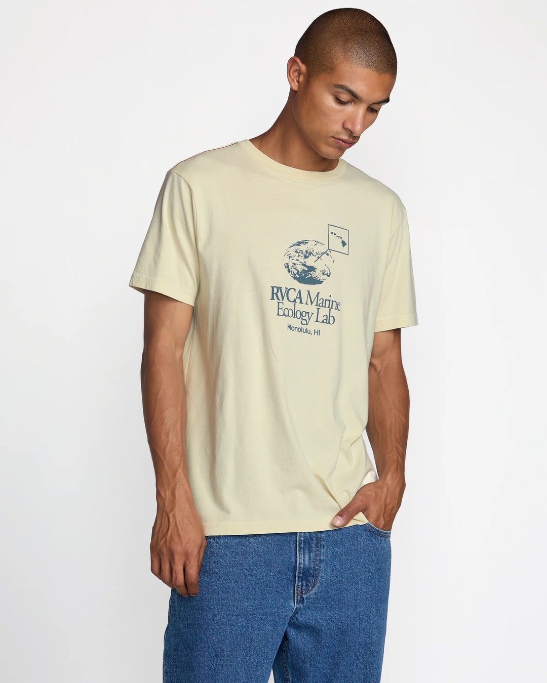 RVCA ECOLOGY LAB TEE - CERAMIC