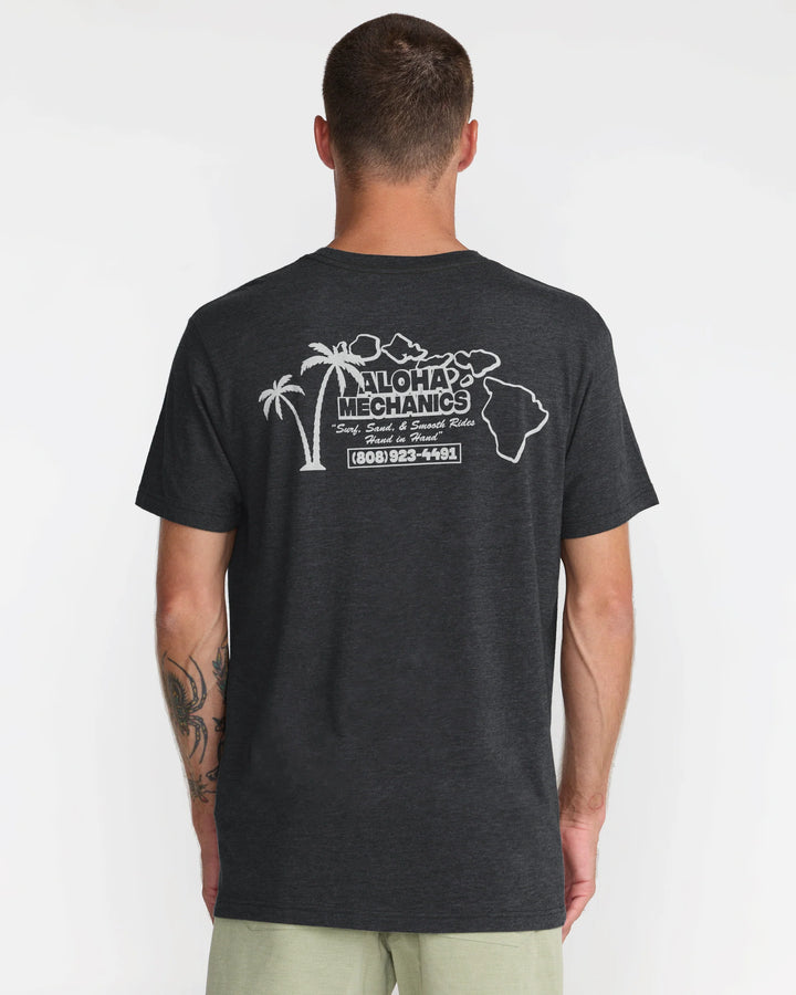 RVCA ALOHA MECHANICS TEE - PIRATE BLACK (PTK)