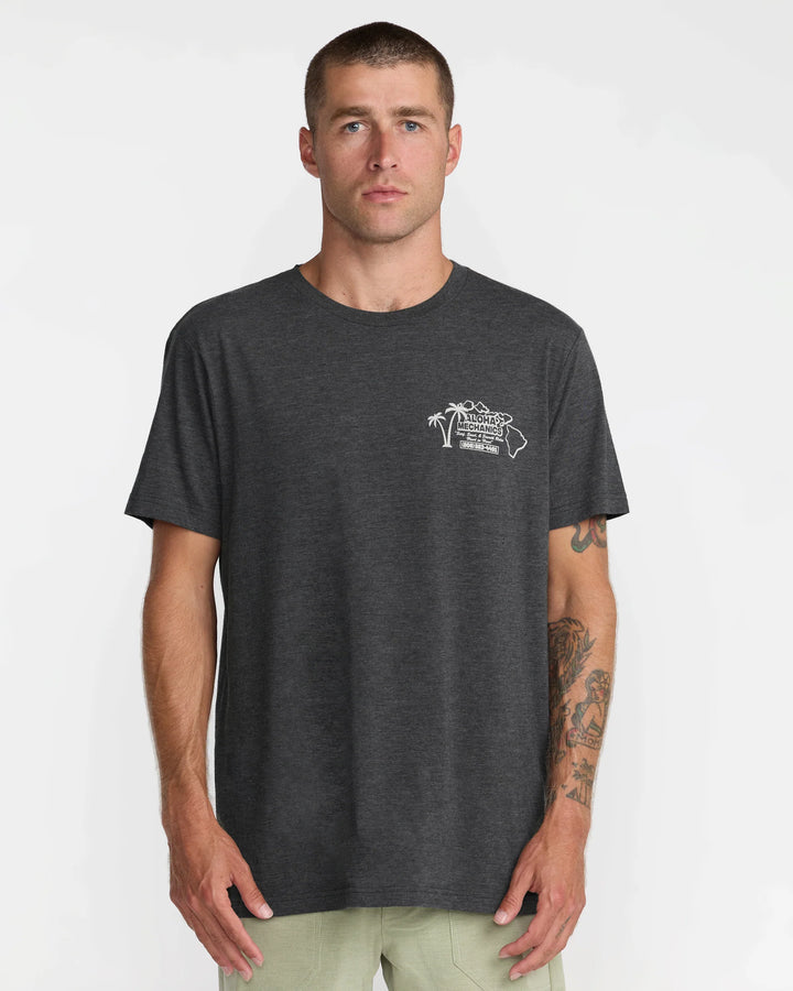 RVCA ALOHA MECHANICS TEE - PIRATE BLACK (PTK)