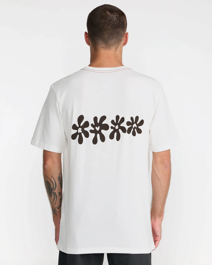 RVCA BRYCE BLOOM TEE - ANTIQUE WHITE (ANW)