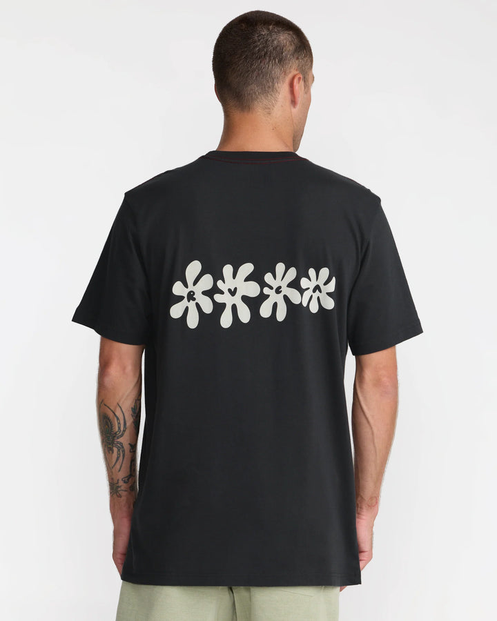 RVCA BRYCE BLOOM TEE - PIRATE BLACK (PTK)