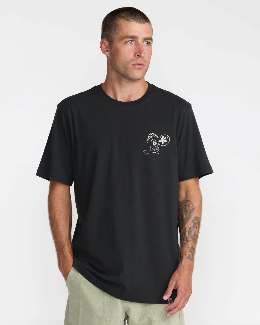 RVCA BRYCE BLOOM TEE - PIRATE BLACK (PTK)