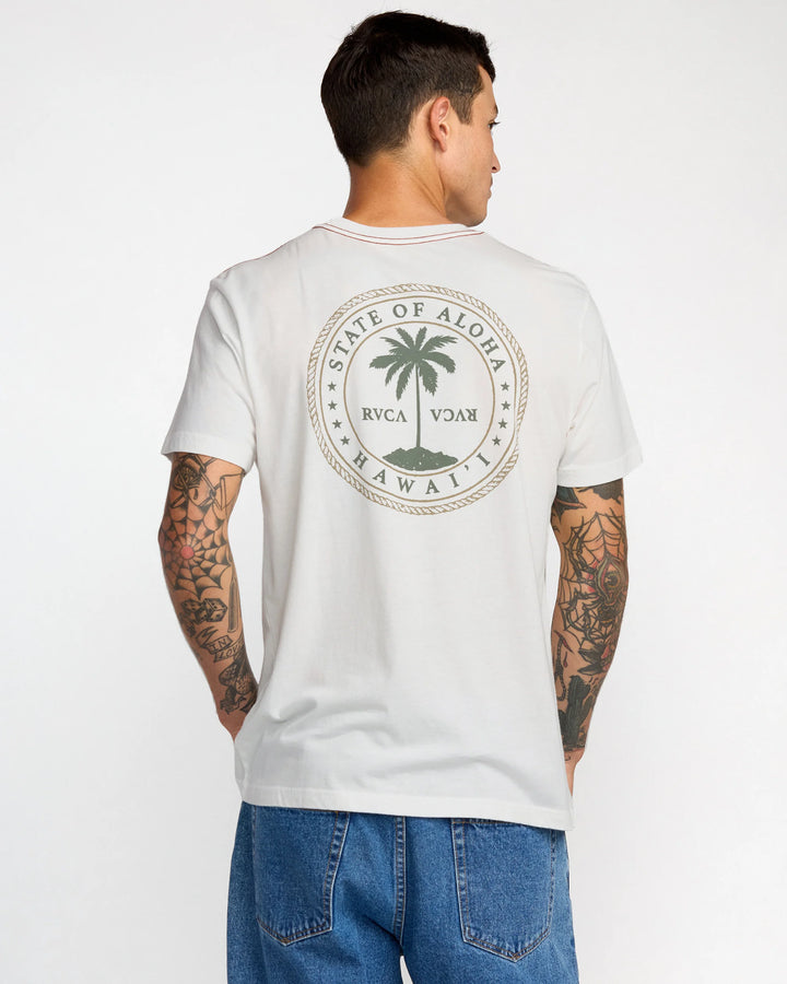 RVCA ALOHA SEAL TEE - ANTIQUE WHITE (ANW)